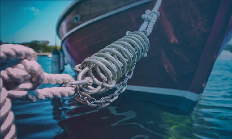Moored boat
