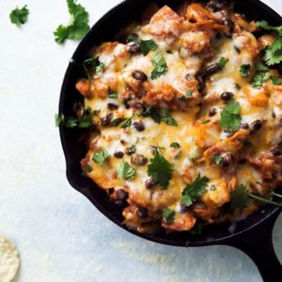 butternut-squash-and-black-bean-enchilada-skillet