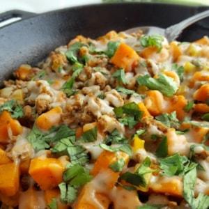 ground-turkey-sweet-potato-skillet