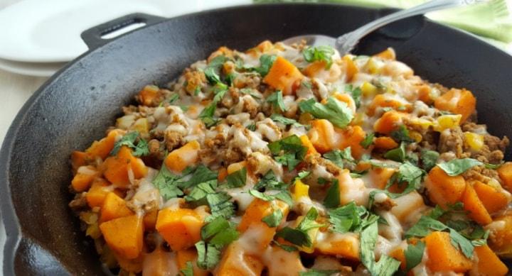 ground-turkey-sweet-potato-skillet