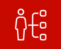 User Team Icon in white on a red background