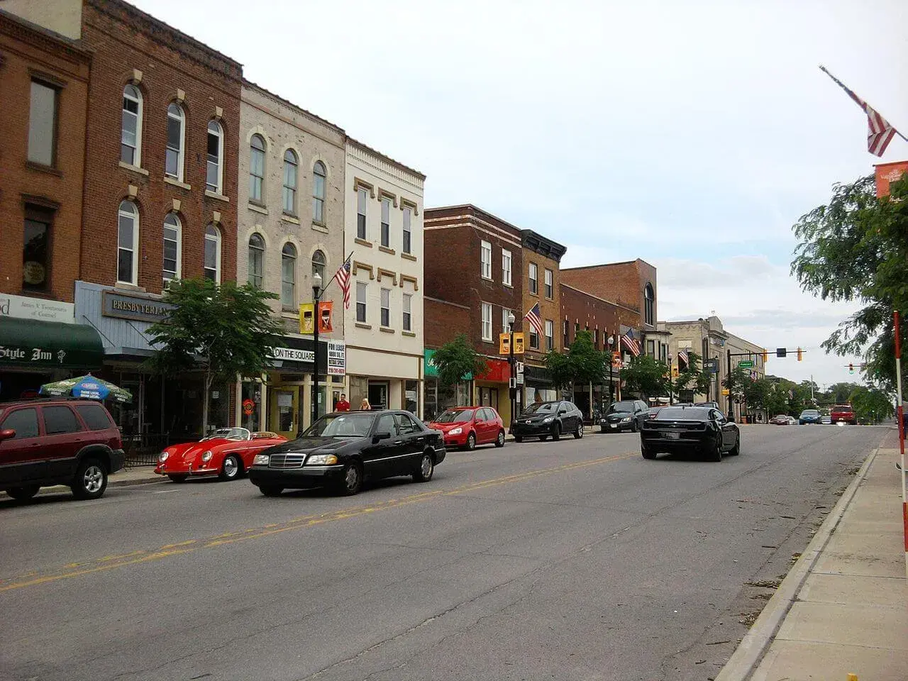 Lincolnway in downtown Valparaiso Indiana