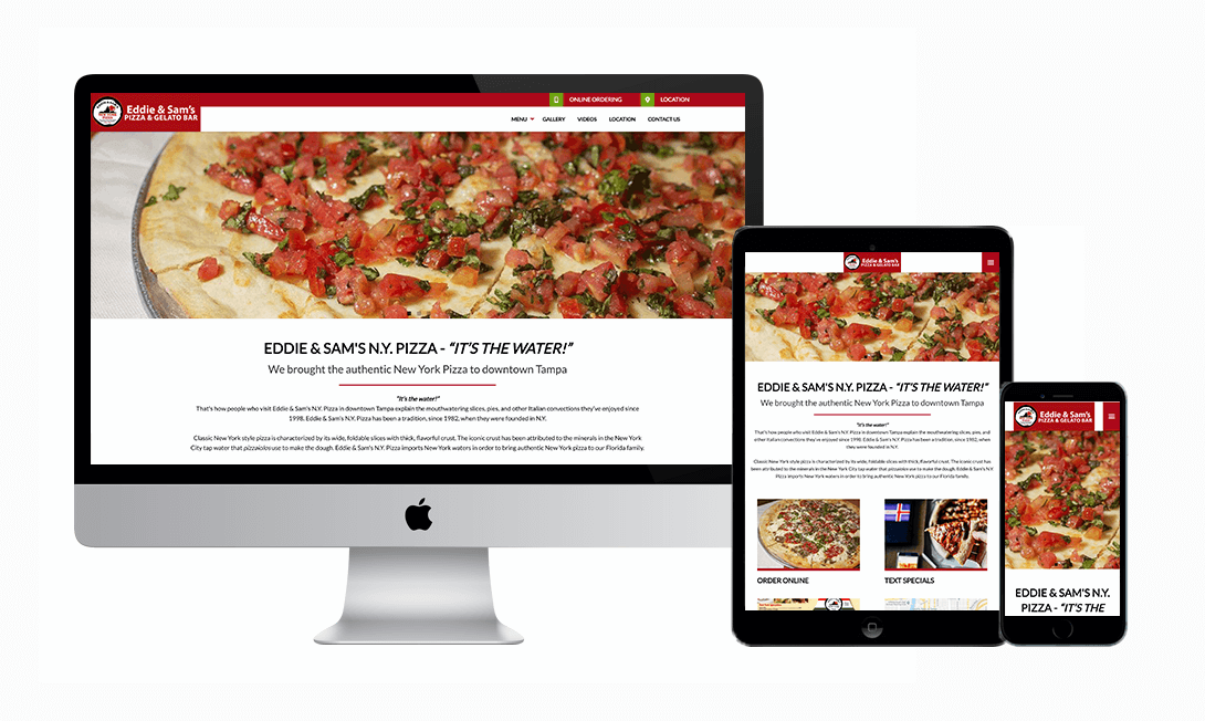 Sam & Eddie's Pizza New Website