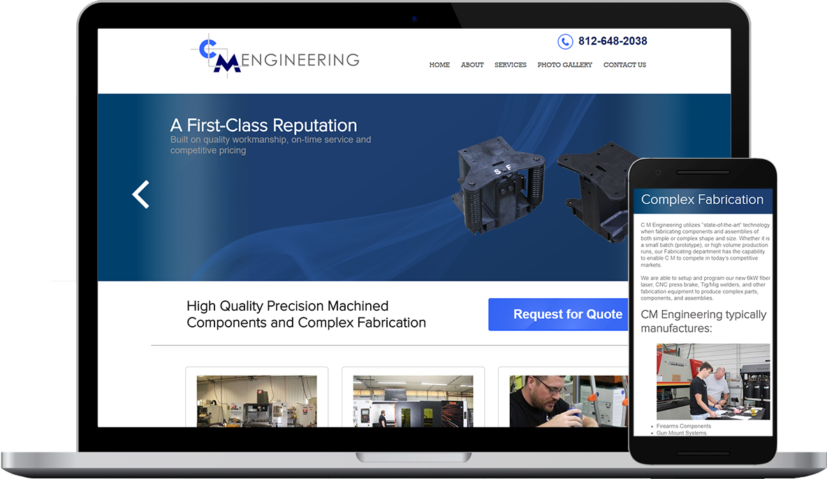 C M Engineering's New Website - Designed & Developed by Marketpath