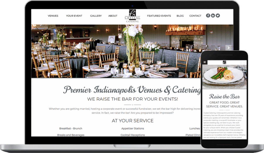 Catering and Event Firm Web Design and SEO Project