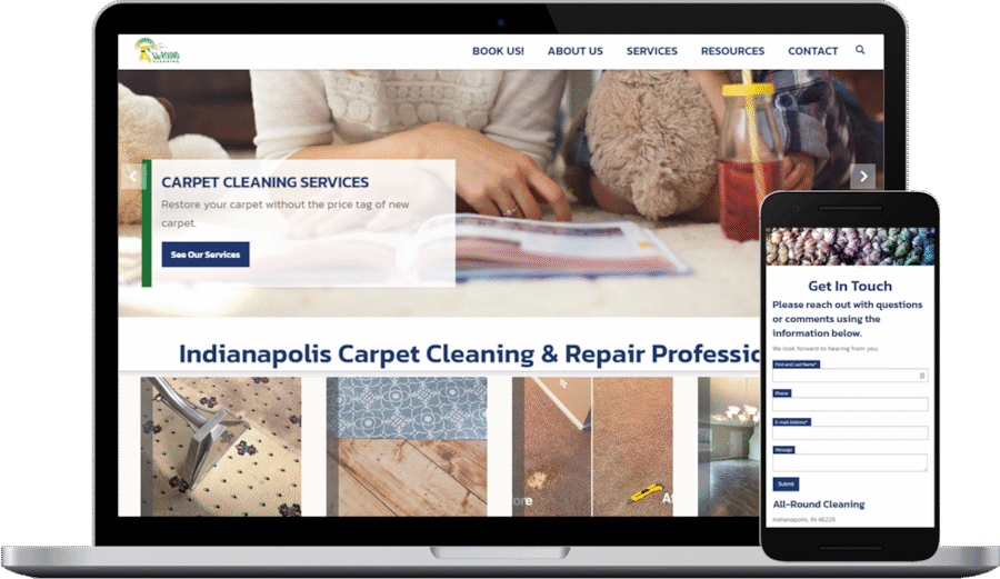 Website Design and Development for Carpet Cleaning Company in Indianapolis