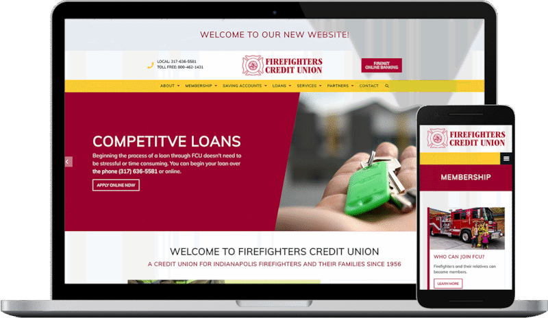Firefighters Credit Union's New Website