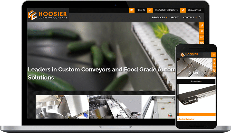 Manufacturing Website Design & Development for Hoosier Conveyor (Indiana)