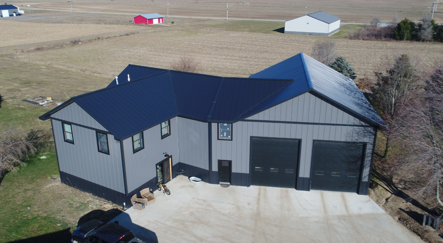 Metal Roof and Siding for Residential Barndominium (Jones, MI)