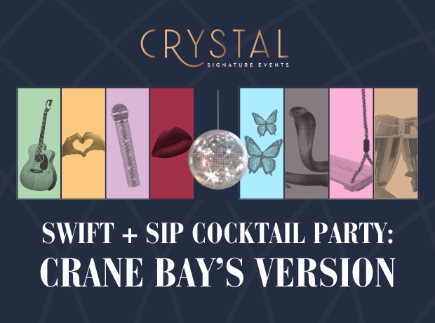 Swift and Sip Cocktail Party Crane Bay Logo