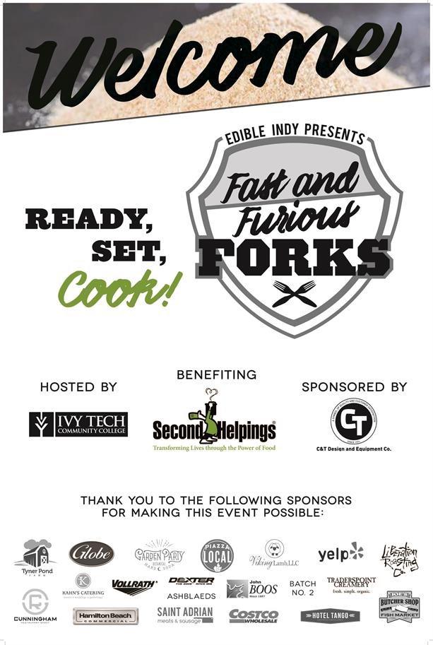 Fast & Furious Forks Sous Chef Cooking Competition Welcome Sign