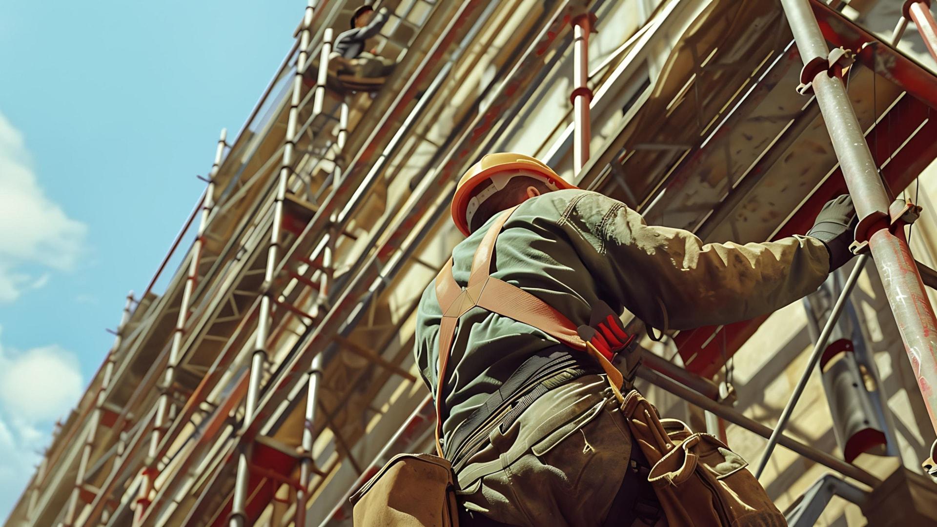 scaffolding contractors at work site